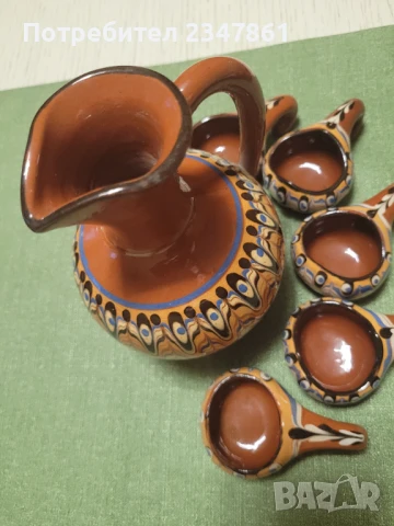 Керамичен сервиз за ракия, снимка 2 - Сервизи - 50685066