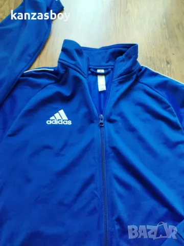 ADIDAS Core 18 PES Tracktop Blue - страхотно мъжко горнище КАТО НОВО С, снимка 3 - Спортни дрехи, екипи - 48882848