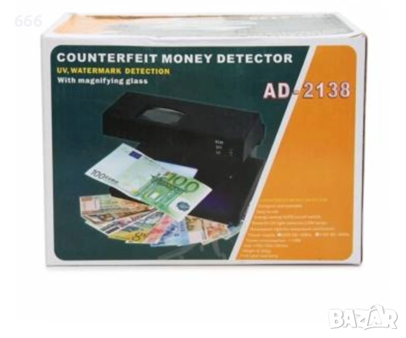 Детектор за фалшиви пари AD-2138, снимка 4 - Друга електроника - 52144574