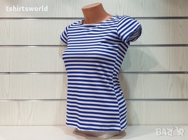 Нова дамска класическа моряшка тениска на райе, снимка 6 - Тениски - 32034792