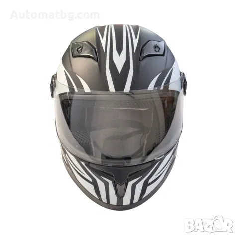 Детска каска Automat, Пистова, Черен с бял, Мат, снимка 3 - Аксесоари и консумативи - 49486370