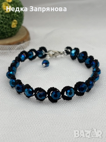 Гривна Стил Ръчно изработена Естествени камъни или стъклени Изработка по поръчка , снимка 12 - Гривни - 52713646