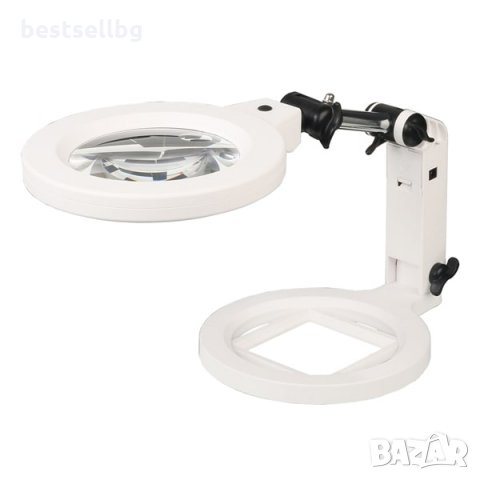 Голяма увеличителна настолна лупа лед осветление за четене бродиране, снимка 2 - Други инструменти - 29094382