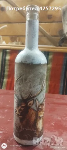Стъклена бутилка с декупаж , снимка 12 - Други стоки за дома - 47473323