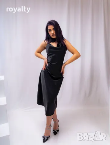 Черна дамска рокля , снимка 5 - Рокли - 50375112