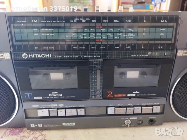 Радио касетофон Hitachi , снимка 3 - Радиокасетофони, транзистори - 37378252