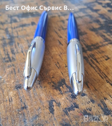 писалка и химикалка Сапи Sapi комплект сребро със синьо Италия в кутия, снимка 12 - Ученически пособия, канцеларски материали - 52472285