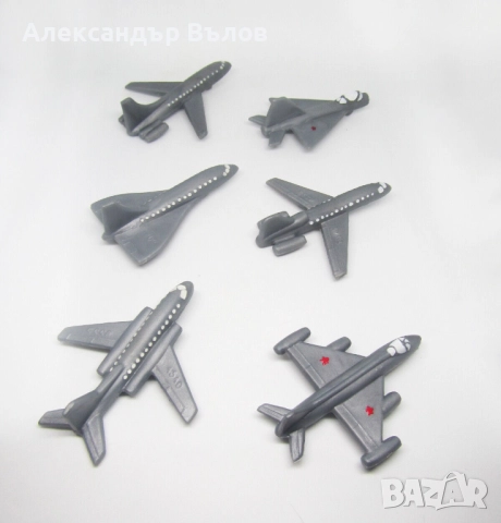 Комплект от 6 Стари Играчки Самолетчета Авиация, снимка 6 - Колекции - 52703579