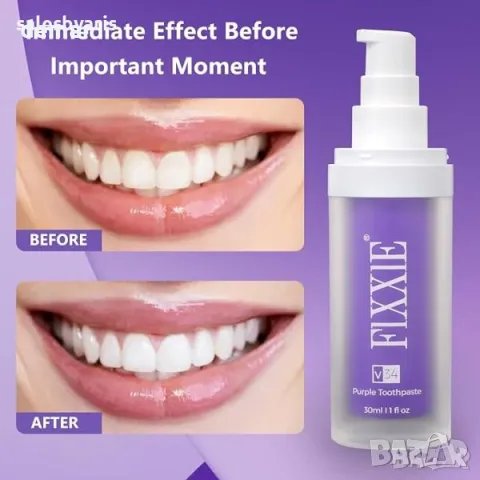FIXXIE V34 Паста за Зъби, Премахване на Петна, Коректор за Цвят на Зъби, снимка 6 - Други - 49811492