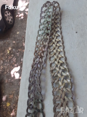 Метален плетен колан за носия, снимка 5 - Антикварни и старинни предмети - 53322524