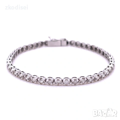 Златна дамска гривна с диаманти 45бр. 8,34гр. 16,0см. 14кр. проба:585 модел:36590-2