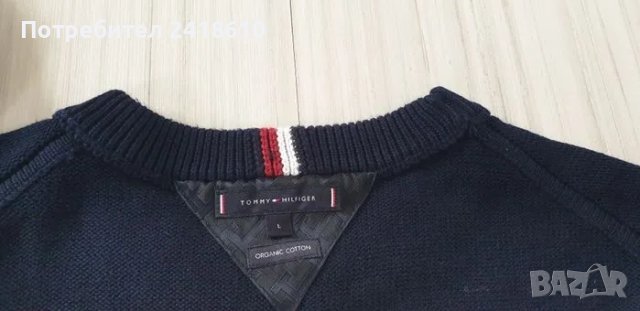 Tommy Hilfiger Organic Cotton Mens Size L НОВО! ОРИГИНАЛ! Мъжки Памучен Пуловер!, снимка 15 - Пуловери - 48416708