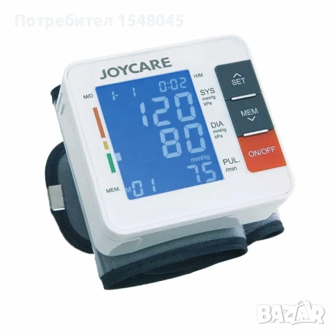 Автоматичен апарат за кръвно налягане с LCD дисплей JOYCARE, снимка 6 - Други - 50767896