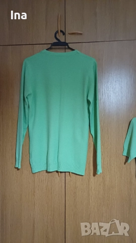 Комплект зелена жилетка и блузка , снимка 3 - Комплекти - 52556212