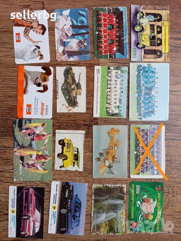 Стари календарчета, пощенски картички, жокери от карти, картинки лего, снимка 3 - Колекции - 22263211