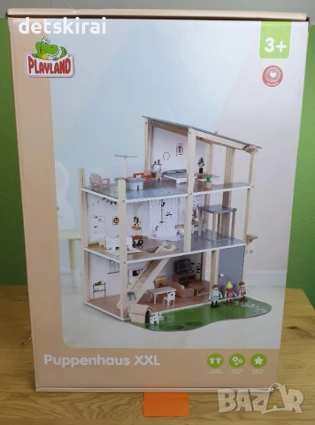 Огромна дървена къща за кукли PLAYLAND XXL, снимка 9 - Кукли - 51309317