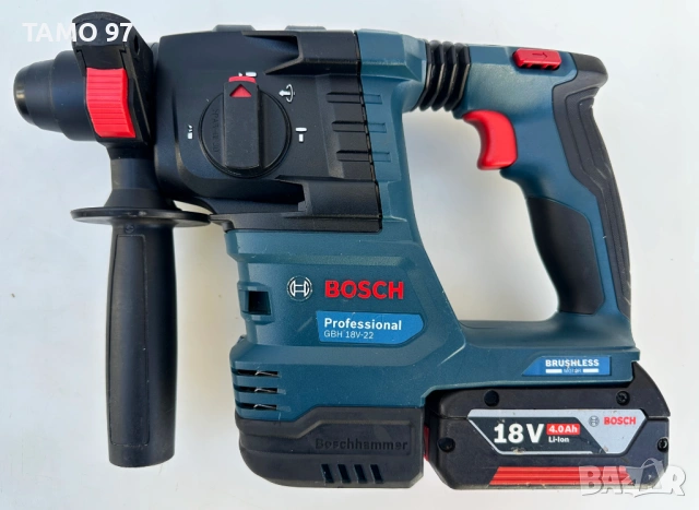 BOSCH GBH 18V-22 - Безчетков акумулаторен перфоратор 2x18V 4.0Ah като нов!, снимка 2 - Перфоратори - 53231077