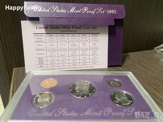 САЩ USA нов Прууф сет Proof Set 1992 година
