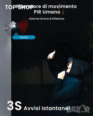 Акумулаторна камера ieGeek Battery Camera ZS-GX3S, снимка 3 - Комплекти за видеонаблюдение - 49265163