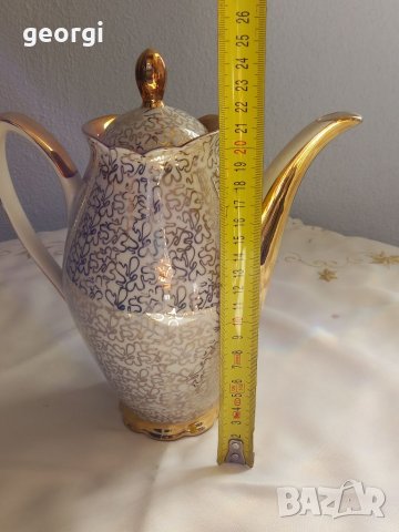Ретро немски порцеланов чайник с позлата    19/3, снимка 10 - Сервизи - 35317733