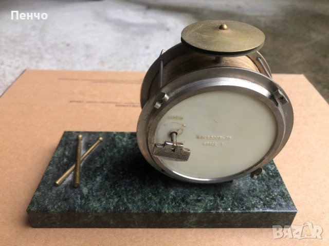стар настолен часовник МОЛНИЯ - БАРАБАН - рядък, снимка 5 - Антикварни и старинни предмети - 51623024