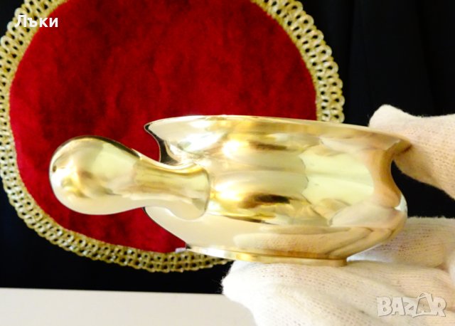 Бронзова каничка,сосиера,купичка,тиган. , снимка 4 - Антикварни и старинни предмети - 40777243