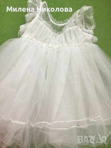 Бяла официална рокля 1-2 г