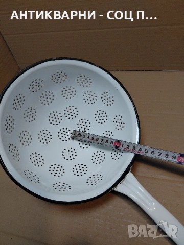 Соц Стар Емалиран Гевгир. НОМЕР 147., снимка 8 - Антикварни и старинни предмети - 54306683