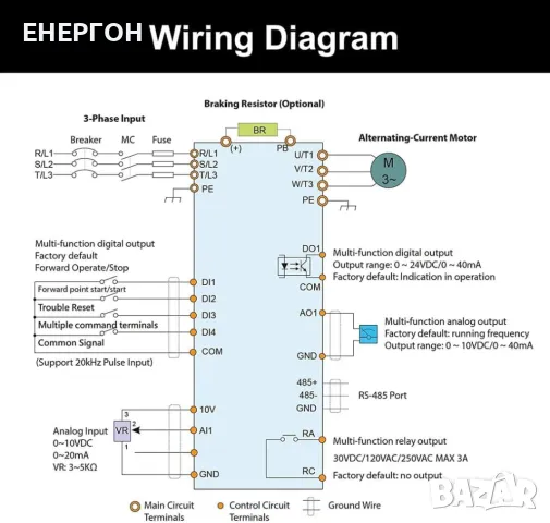 Монофазен честотен инвертор към ТРИФАЗЕН мотор 220v - 380v регулатор, снимка 3 - Друга електроника - 47553460