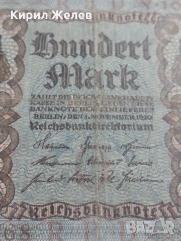 Райх банкнота -  Германия - 100 марки / 1920 година - 17900, снимка 6 - Нумизматика и бонистика - 31019842