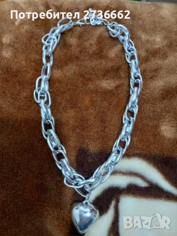 Масивно колие " Сърце ", снимка 2 - Колиета, медальони, синджири - 54148392