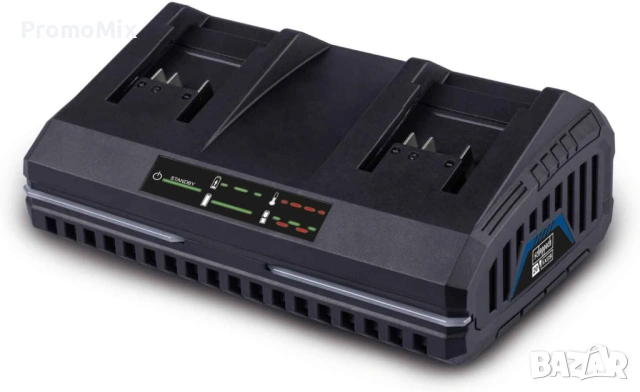 Двойно зарядно устройство Scheppach IXES SDBC4.5A 20V 240W Бързо зарядно устройство Зарядна станция