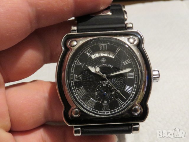 Рядък стар мъжки механичен часовник Patek Phillipe Geneve - AUTOMATIC за колекционери и ценители ., снимка 10 - Мъжки - 31752003