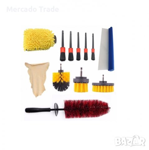 Комплект четки за автомобил Mercado Trade, Четки за почистване, 12бр