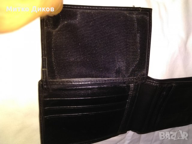 Портфейл ОМБ 120х95мм естествена кожа, снимка 5 - Портфейли, портмонета - 30737949