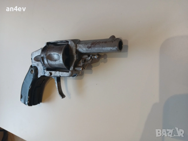 бюджетна антика от 19 век - револвер пистолет пищов, снимка 3 - Антикварни и старинни предмети - 51536416