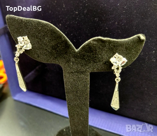 Сребърни обеци проба 925, снимка 2 - Обеци - 53904305