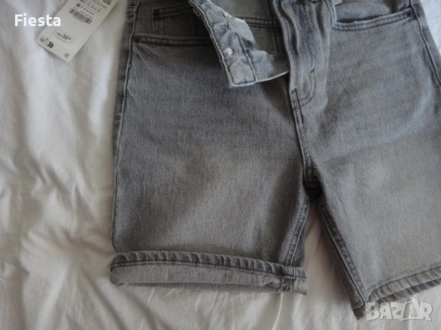 Нови дамски къси дънки Zara, размер 36, снимка 8 - Къси панталони и бермуди - 54227344