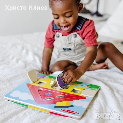 Дървена дъска за активности с повдигане на капаците Melissa & Doug Blues Clues, снимка 4 - Образователни игри - 48564815