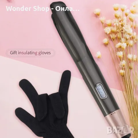 🌟 Преса 2 в 1 за къдрене и изправяне на коса с LCD дисплей – Стил и грижа във вашите ръце! 🌟, снимка 4 - Преси за коса - 49572497