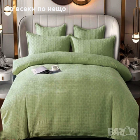 Луксозен комплект с драперия от 100% памук - Налични Различни Цветове Код P957, снимка 4 - Спално бельо - 51112625