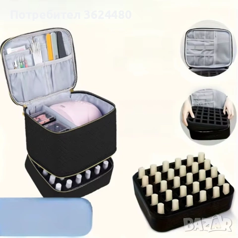 Чанта Органайзер за UV Лампа, Гел Лакове и инструменти 4659, снимка 3 - Други стоки за дома - 53236978