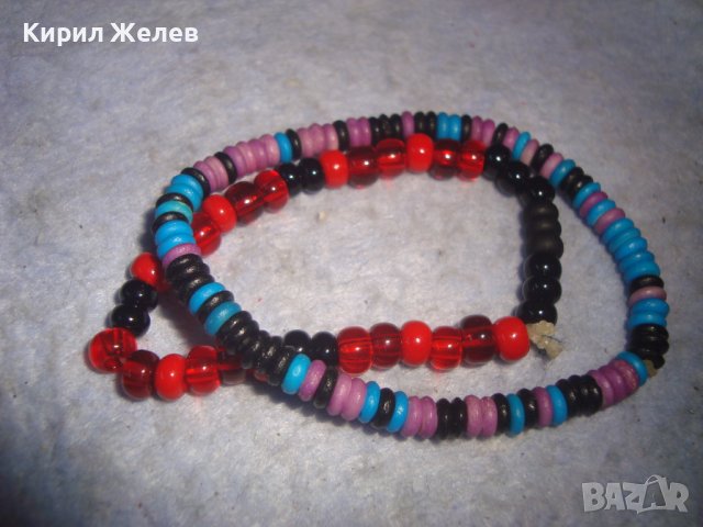 ДВЕ СТАРИ ЦВЕТНИ РАЗТЕГЛИВИ МЪНИСТЕНИ АРТ ГРИВНИЧКИ РЪЧНА ИЗРАБОТКА 18962, снимка 5 - Гривни - 37026611