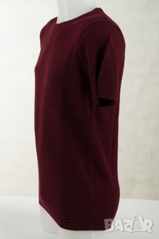 Мъжка блуза в цвят бордо Jimmy Sanders, снимка 3 - Блузи - 42893230
