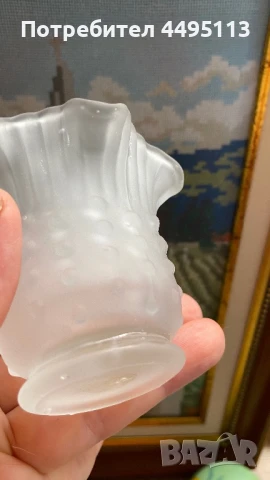 Антични стъклени вази и лампа, снимка 2 - Вази - 50603630