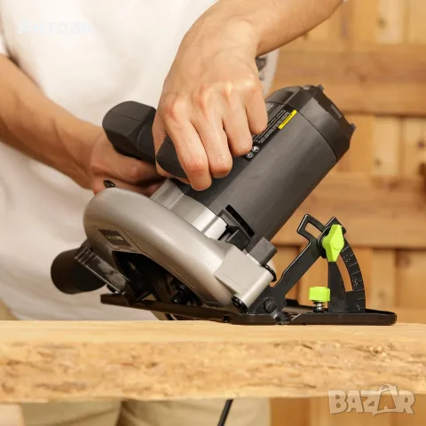 Циркуляр GALAX PRO 1400W / 6000 RPM / 185 мм диск / 62 мм рязане, снимка 2 - Циркуляри - 55879714