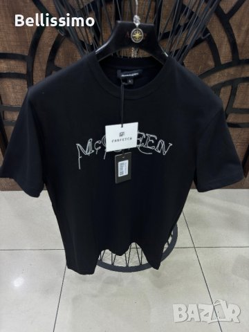 *Alexander McQueen* Тениска с къс ръкав, бродирано лого, premium quality, снимка 1 - Тениски - 44232165