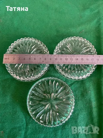 Стъклени чинийки винтидж, снимка 2 - Други - 50245194
