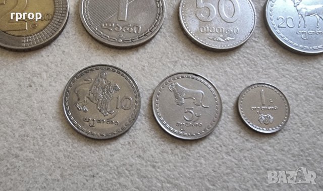 Монета. Грузия. 1, 5, 10, 20 ,50 тетри. и 1 и 2 лари . 7 бройки., снимка 4 - Нумизматика и бонистика - 42350851