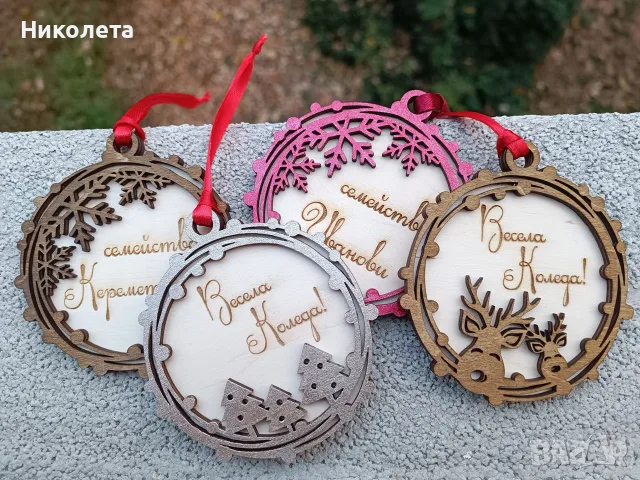 Коледни дървени играчки, снимка 2 - Коледни подаръци - 56456599
